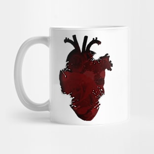 Rose Splatter Heart Mug